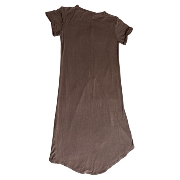 Brown Short Sleeve Tie Front T-Shirt - Picture 2 of 6